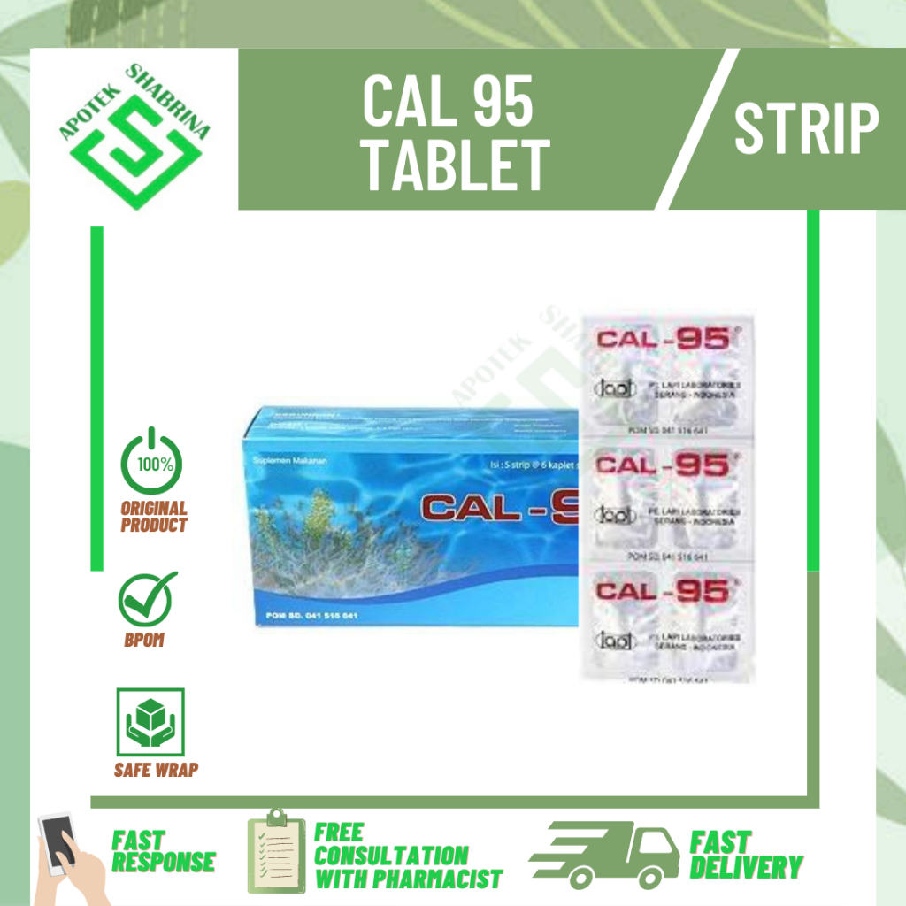 CAL-95 / CAL / CAL95 / CAL 95 / SUPLEMEN KALSIUM CALSIUM/ TULANG / SENDI
