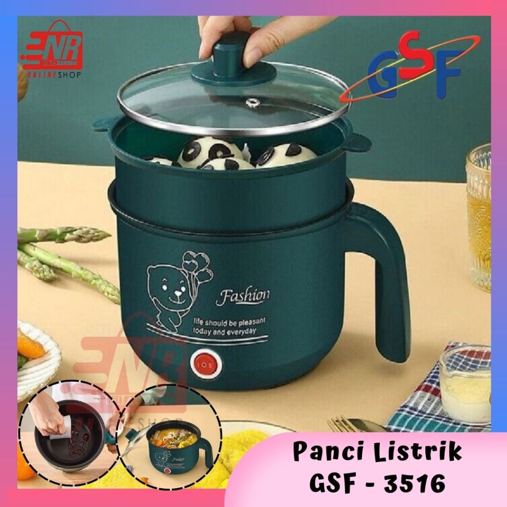 Panci Listrik GSF-3516 - Panci Elektrik - Panci Goreng Listrik - Panci Rebus Listrik - Panci Kukus L