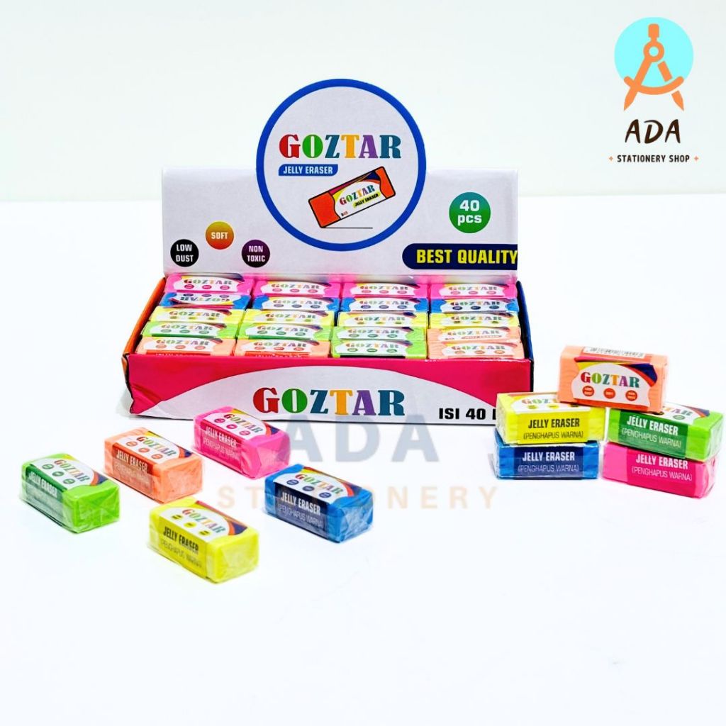 

GROSIR ( 40 biji) penghapus pensil GOZTAR B-40/ eraser rainbow