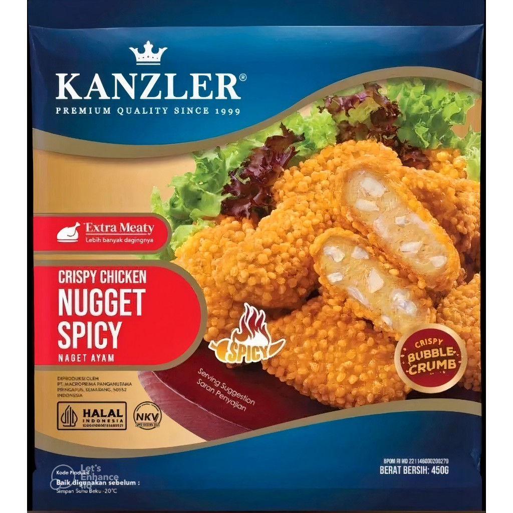 

Kanzler Spicy Crispy Chicken Nugget 450gr / Kanzler Nugget Ayam Crispy pedas