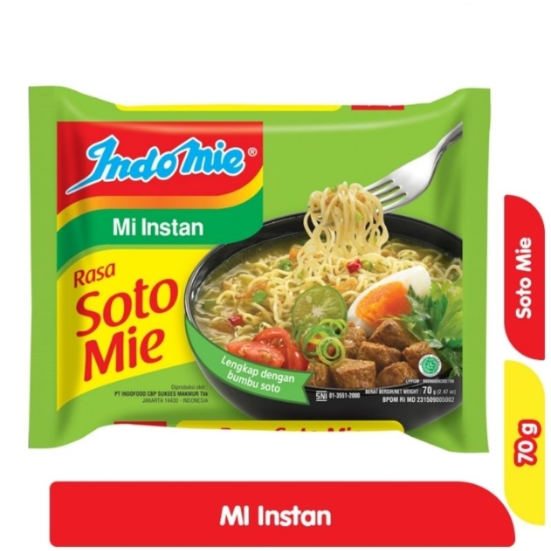 

Indomie Mi Instan Soto Mie 70 gram