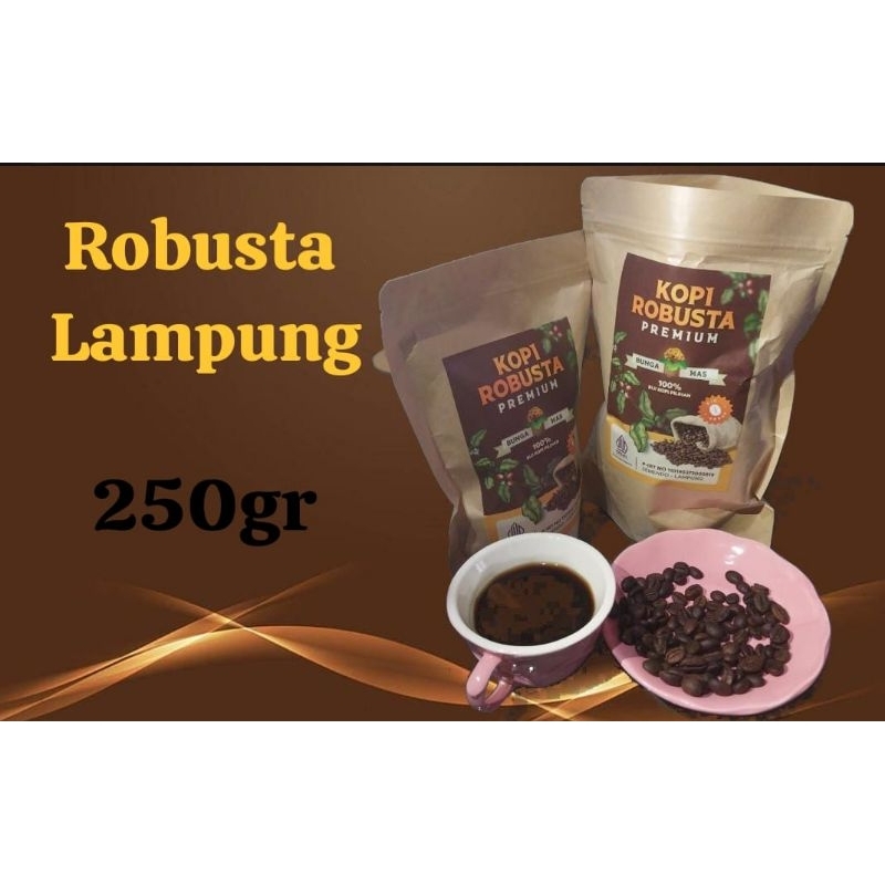 

ROBUSTA KOPI LAMPUNG CAP BUNGA MAS BIJI/BUBUK 250GR