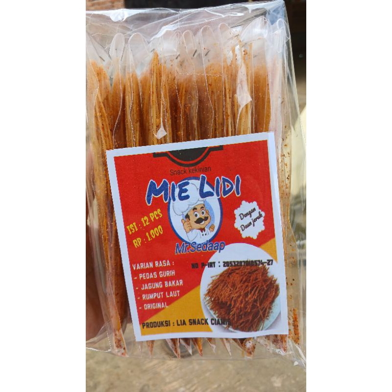 

MIE LIDI PEDAS DAUN JERUK, isi 12 pcs juao 1000 an