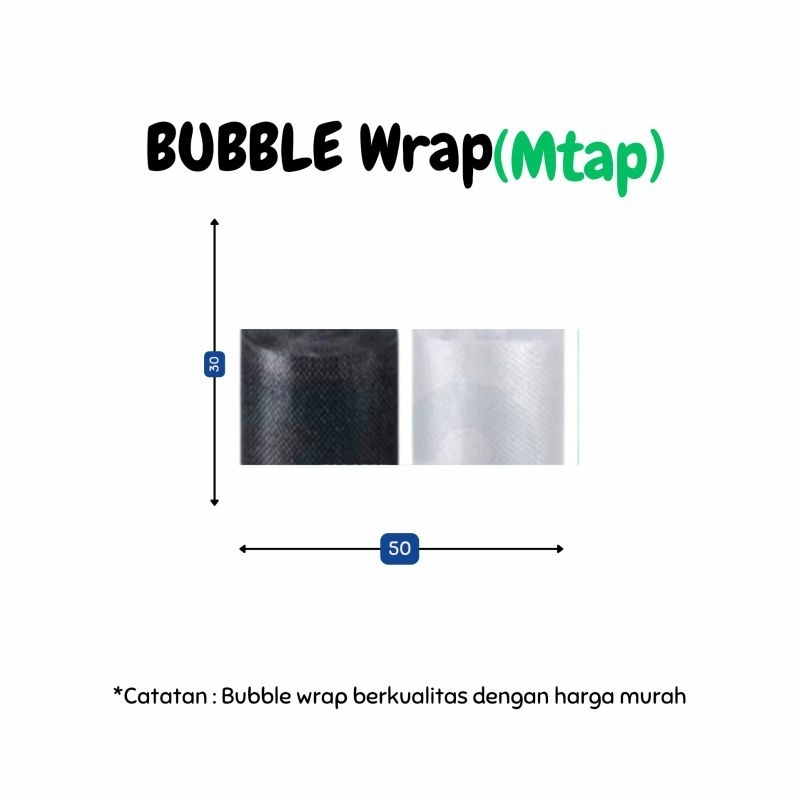 

OBRAL Bubble Wrap (SEDIKIT MERENG) 30CM x 50M(MTAP)