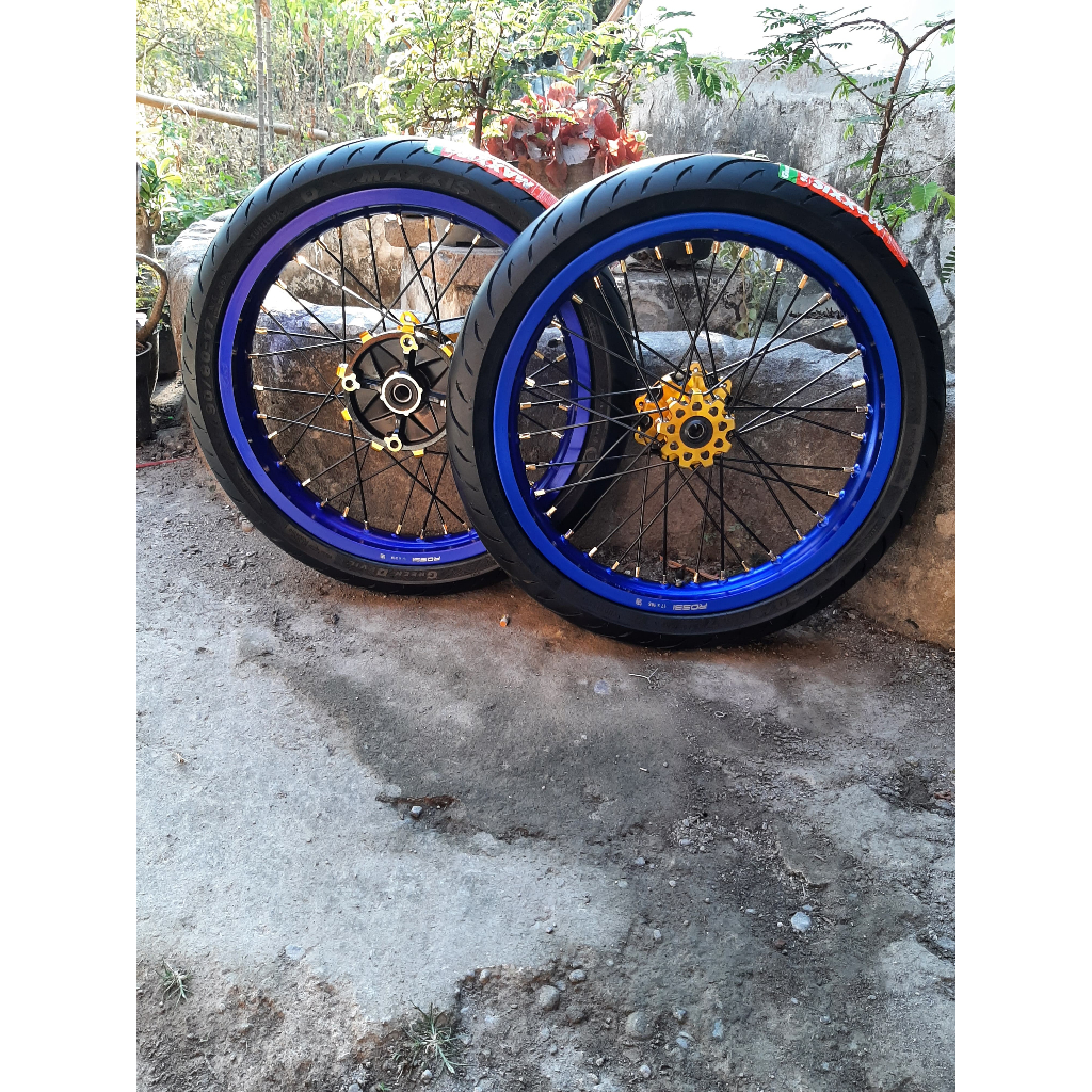 WHEELSET SEMI CACING CRF 185/215 BAN MAXXIS BARU RING 17