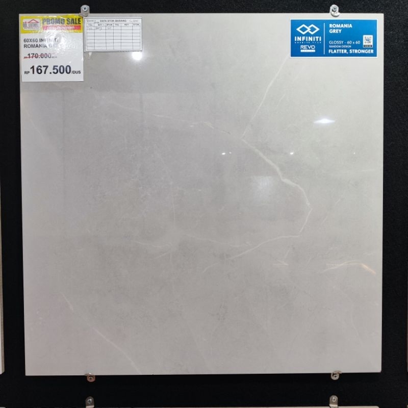 Granit Glazed Polished 60x60 Infiniti Romania Grey