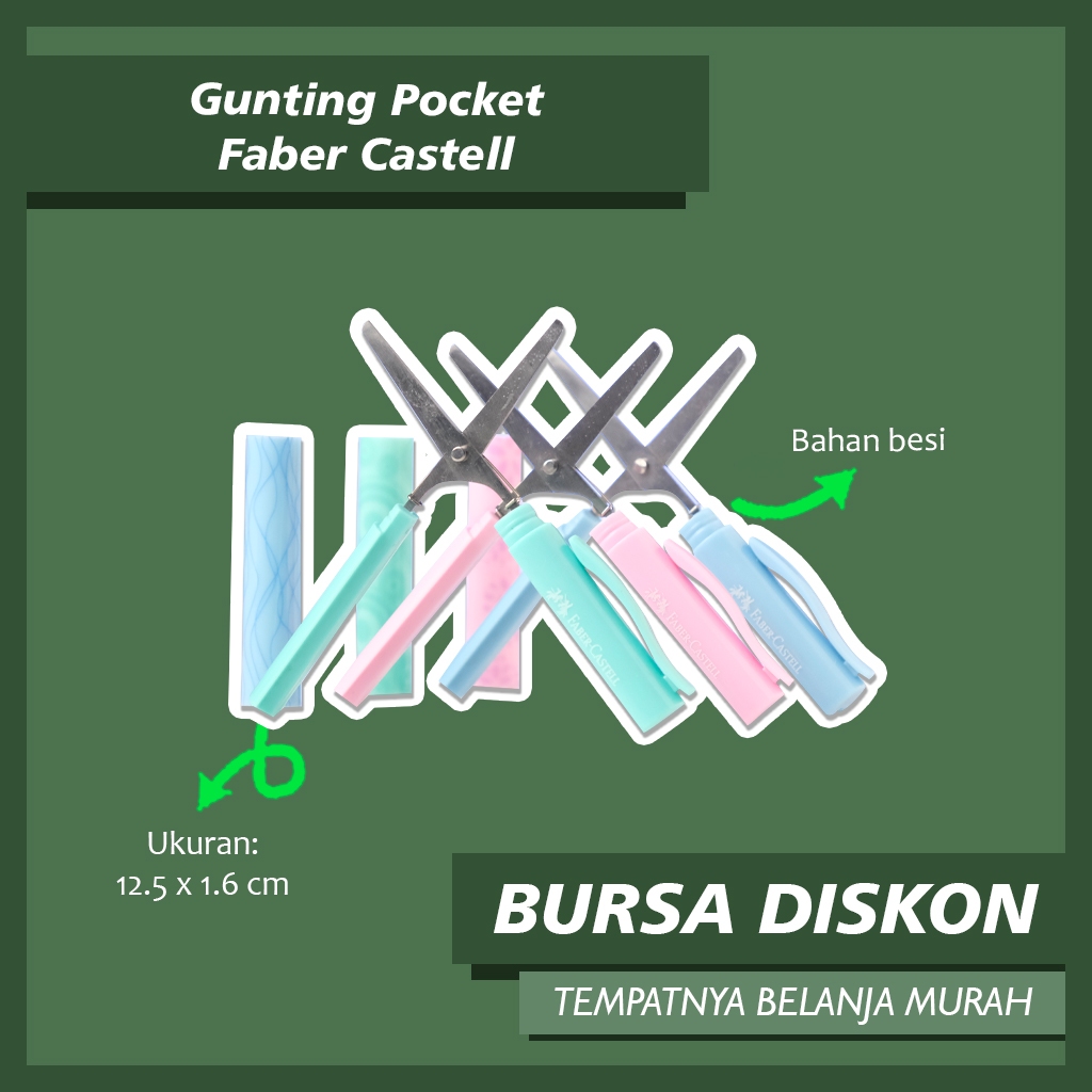 

Gunting Pocket Faber Castell Compact Scissors bisa COD