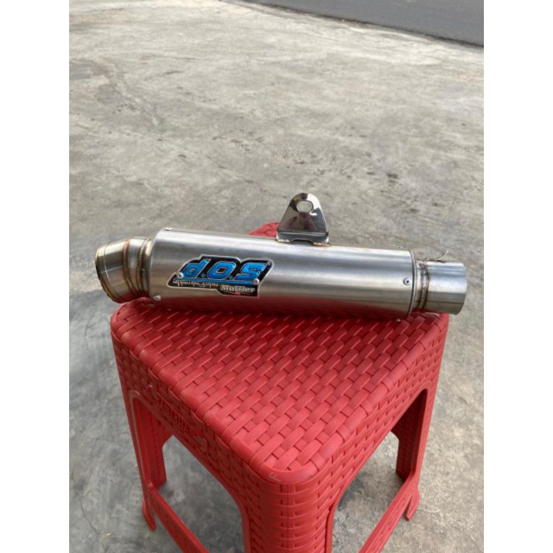 Silincer dos kompetisi mirip original bahan tebal bagus panjang 25 cm inlet 50 mm sarangan separo ca