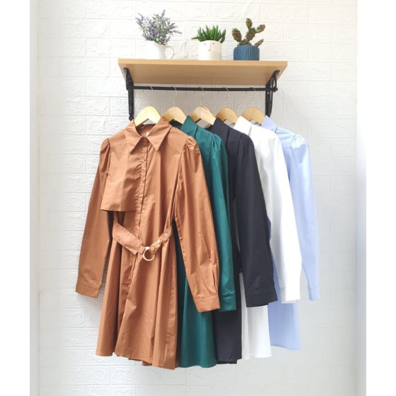 [PR] Midi Dress Katun Lengan Panjang Gaya Korean