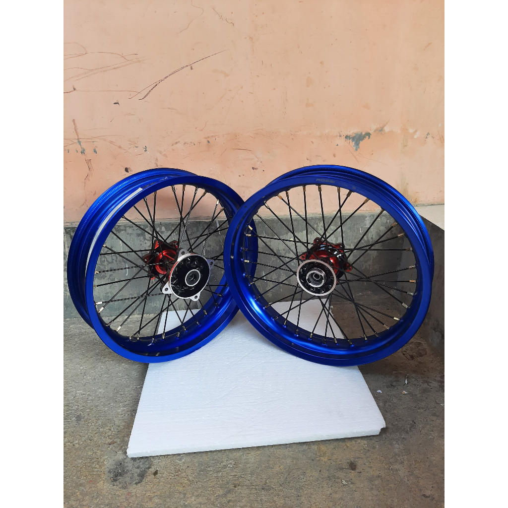 RODA SET SUPERMOTO KLX TANPA BAN RING 17 WHEELSET SUMO D-TRACKER 300/350