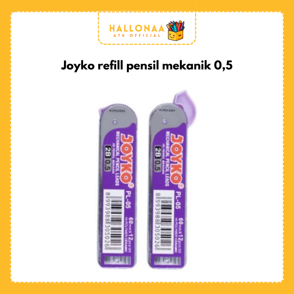 

(1 PCS) Joyko refill pensil mekanik 0,5 HALLONAASTORE