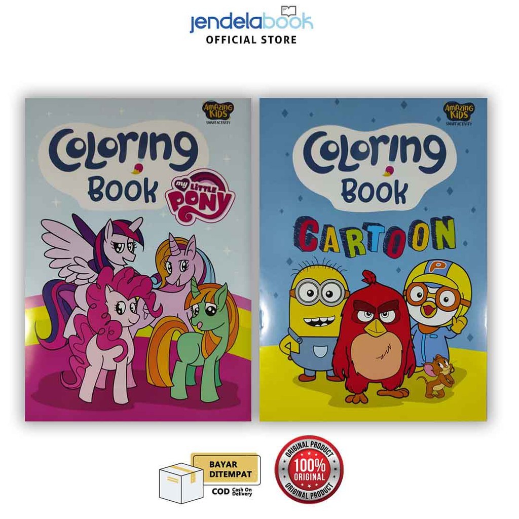 Coloring Book My Little Pony & Cartoon Peppa Pig Amazing Kids Smart Activity