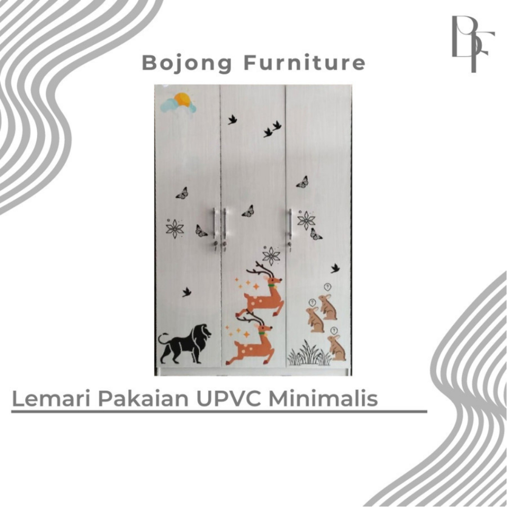 Lemari Pakaian UPVC Minimalis 3 Pintu