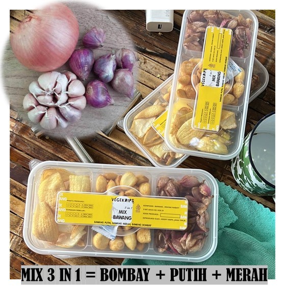 

KERIPIK MIX BAWANG 3 IN 1 (BAWANG BOMBAY, BAWANG MERAH DAN BAWANG PUTIH) TOPLES