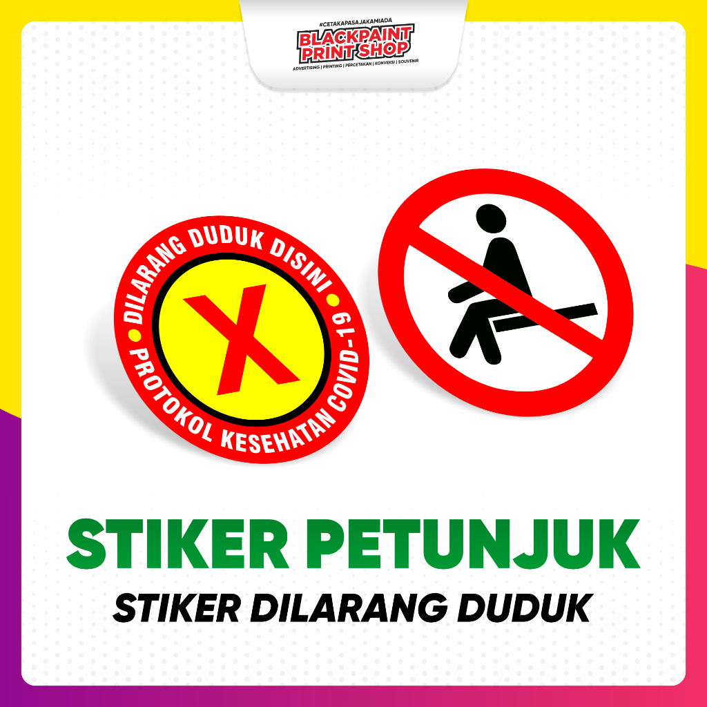 

Stiker Dilarang Duduk