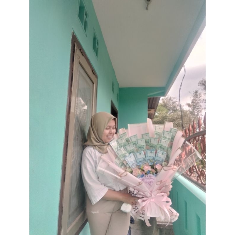 buket Jumbo 25 lembar kosongan dan Uang
