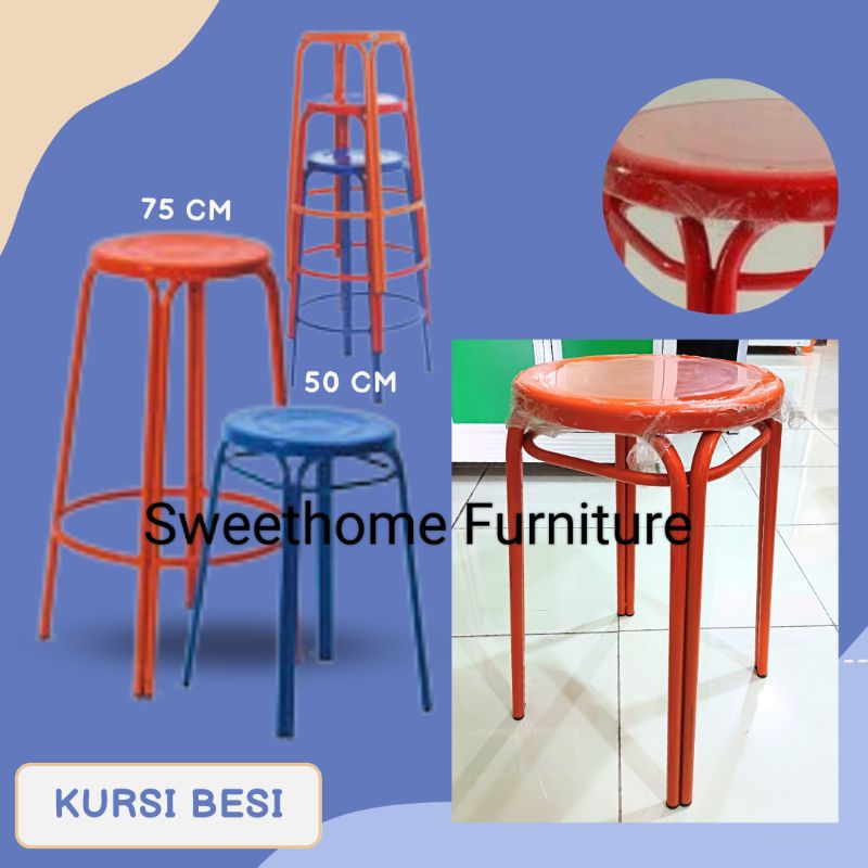 Kursi Besi Tinggi Kursi Tinggi 75 cm Kursi Bar Kursi Besi 50 CM