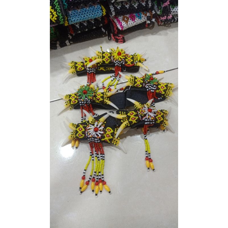 Hiasan gelang lengan dayak rumbai_Hiasan lengan ethnic