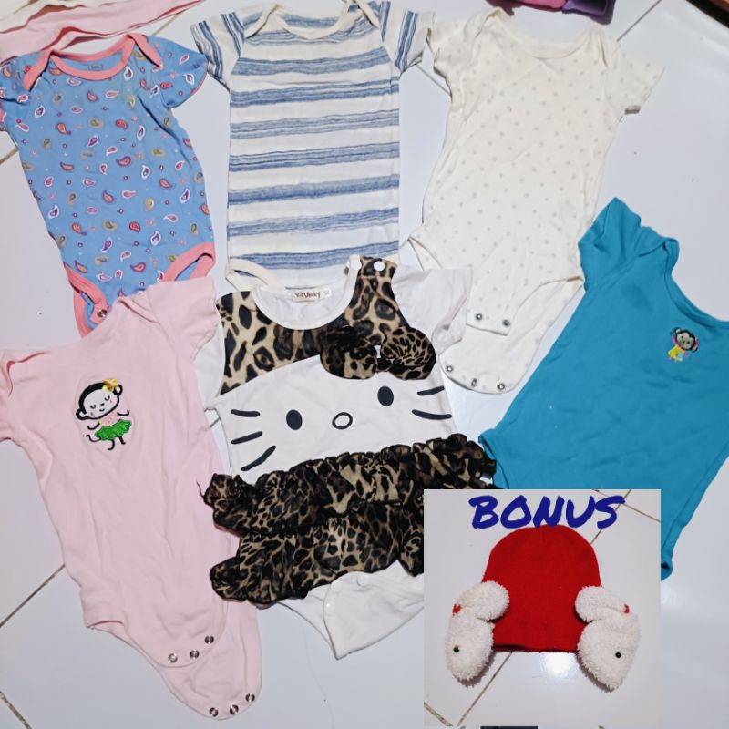 Paket jumper baju celana pakaian bayi anak perempuan branded preloved second