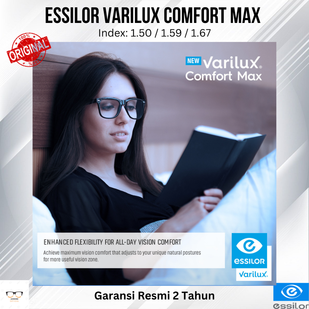 Lensa Kacamata Essilor Progresif Varilux Comfort Max