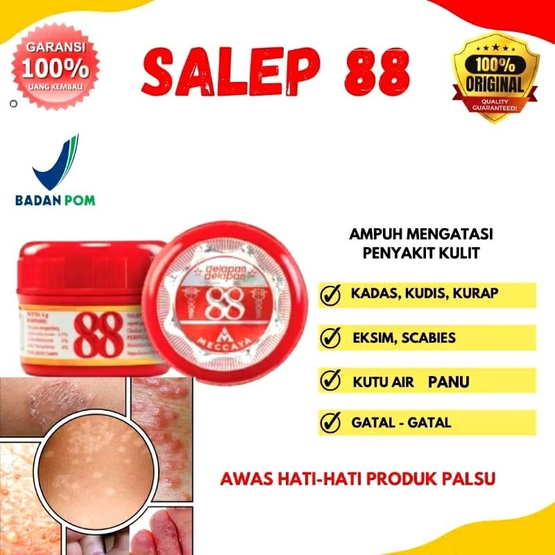Obat cream krim krem salep 88 salap asli untuk eksim jamur gatal badan panu kadas kurap kutu air pen