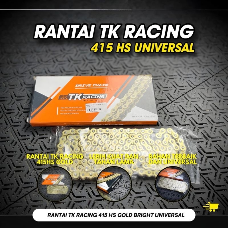 RANTAI TK RACING HS 415 130L/ TK JAPAN GOLD RANTAI GEAR TIPIS 415 ORIGINAL TK RACING GOLD