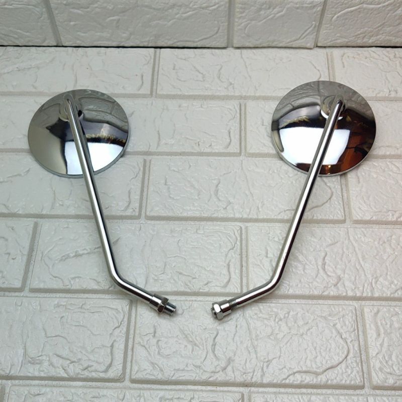 Spion Fazzio Spion retro bulat full Croom Tangkai panjang Fazzio