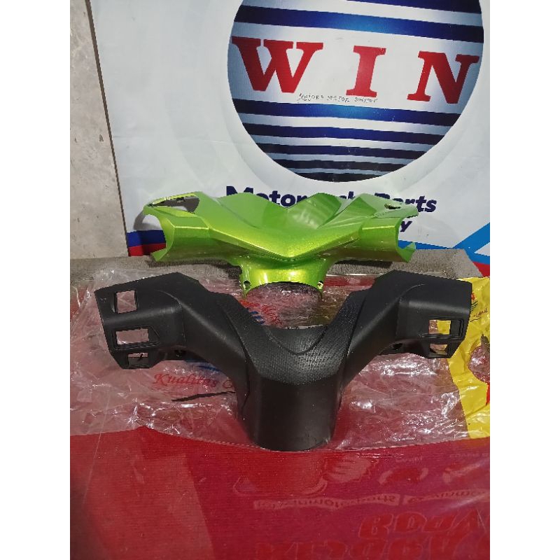 batok depan belakang beat karbu hijau/front handle cover+rear handle cover beat karbu hijau/win