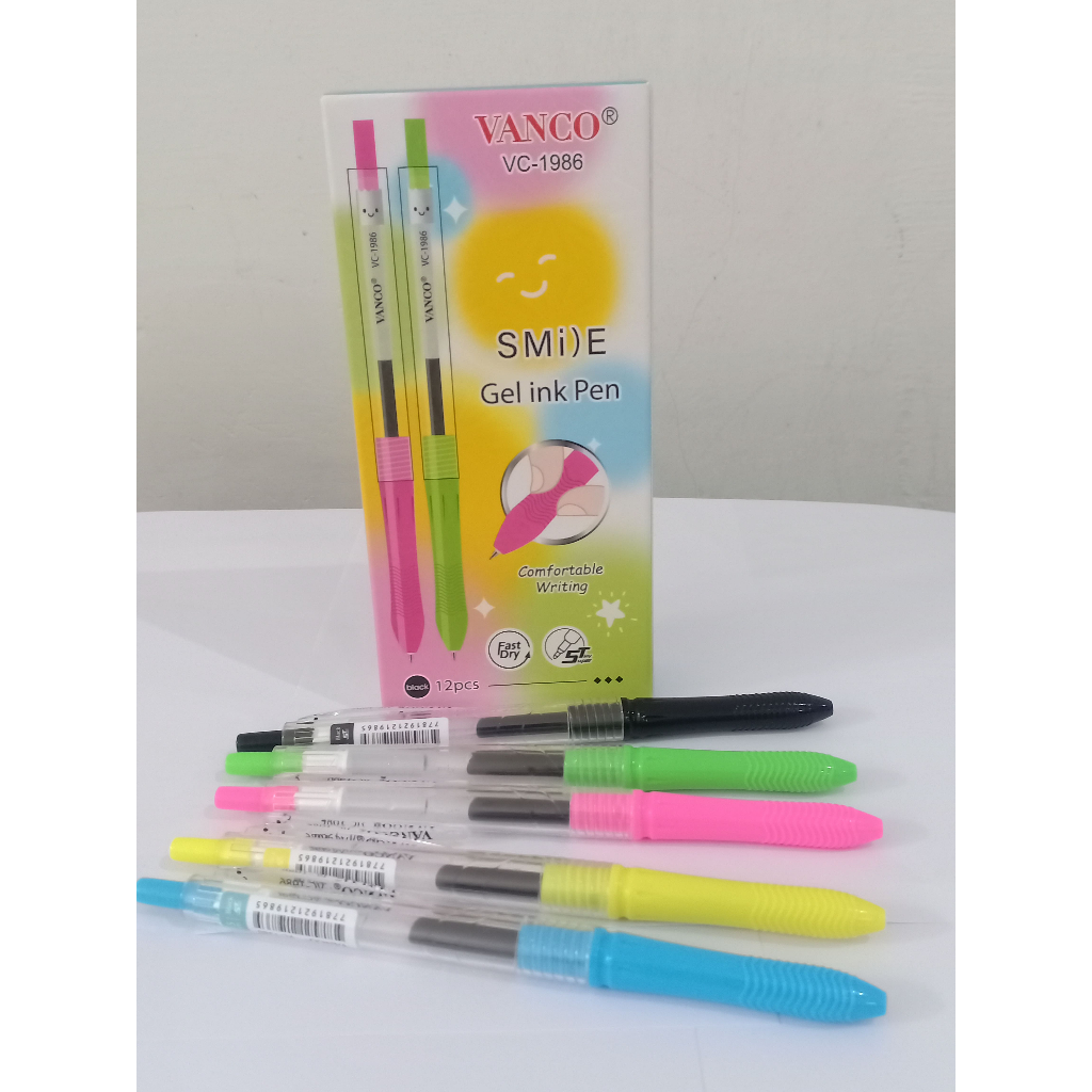 

[ 1 PAK ] Pulpen Bolpen Pena Gel Cetek VANCO VC-1986 / Pulpen Vanco VC 1986 SMi)E