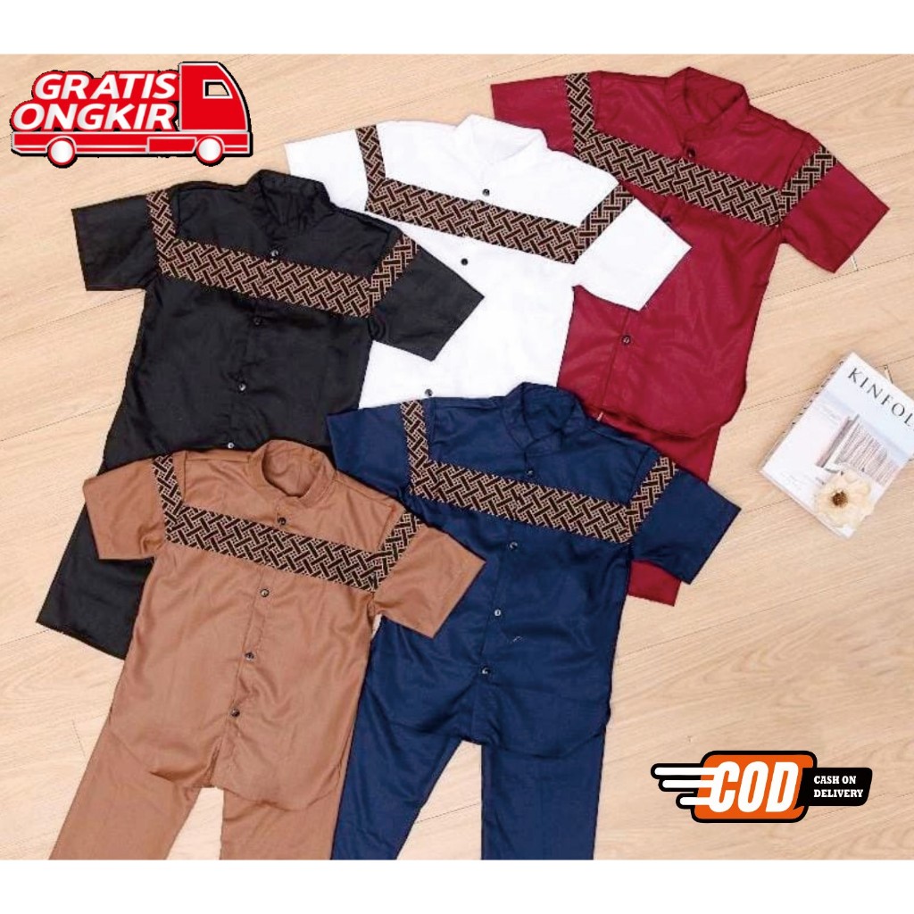 [BISA COD] BAJU KOKO ANAK KOBATA SETELAN KOKO ANAK PENDEK / SETELAN KOKO ANAK PENDEK KOBATA HITAM NA