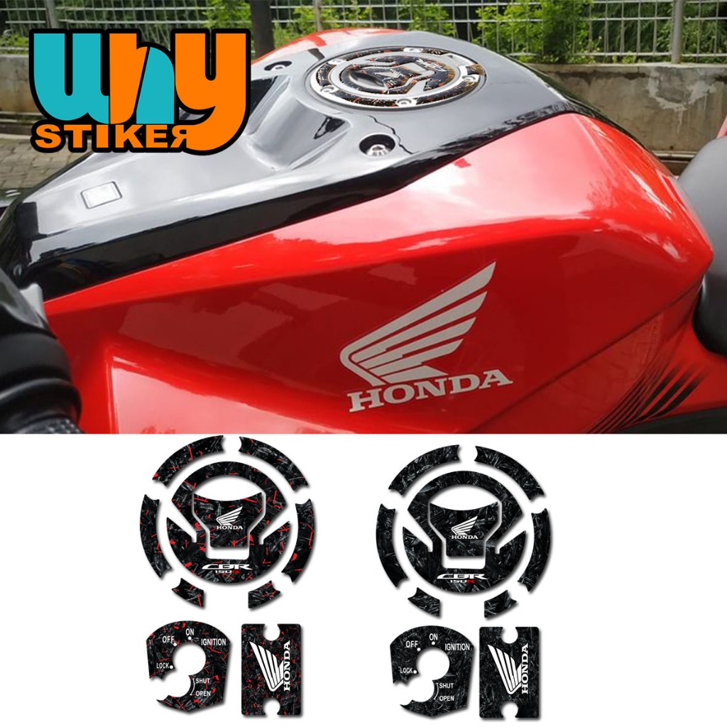 Emblem timbul tutup tanki CBR150R emblem tutup tanki motor honda cbr150r MODEL CARBON FORGED