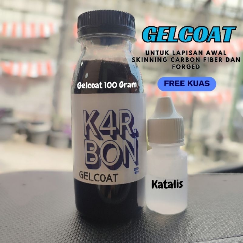 Gelcoat Lem Hitam Untuk Lapisan Dasar Skinning Carbon
