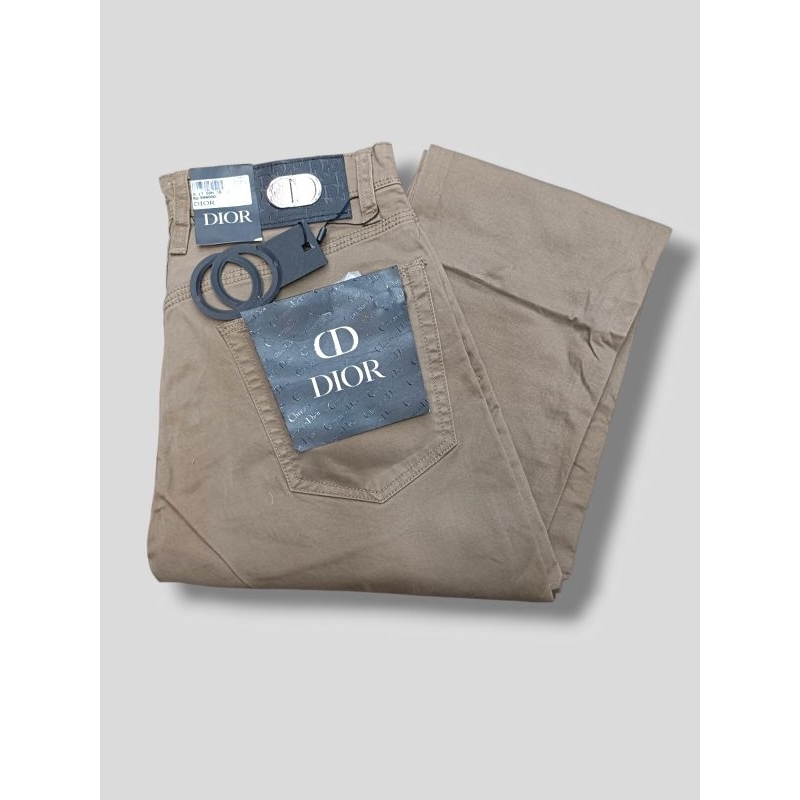 celana chinos panjang pria / celana katun kantong tempel terbaru / celana katun DIOR panjang