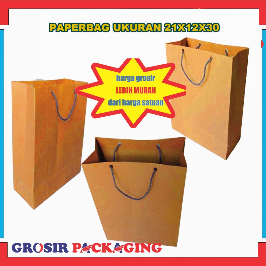 

(PAKET 20 LUSIN) Paperbag 21x12x30 Cm/ Paperbag/ Tas Kado