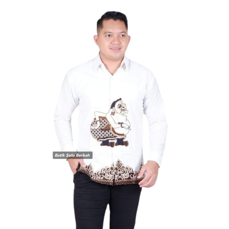 SEMAR PUTIH Kemeja Batik Pria Full Lapis Furing Bahan Katun Sragenan HALUS NYAMAN Hem Atasan Kemeja 