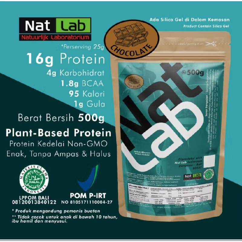 Soy Protein Shake Susu Kedelai Fitness 500g Plant Protein Soya Ganti Whey Protein