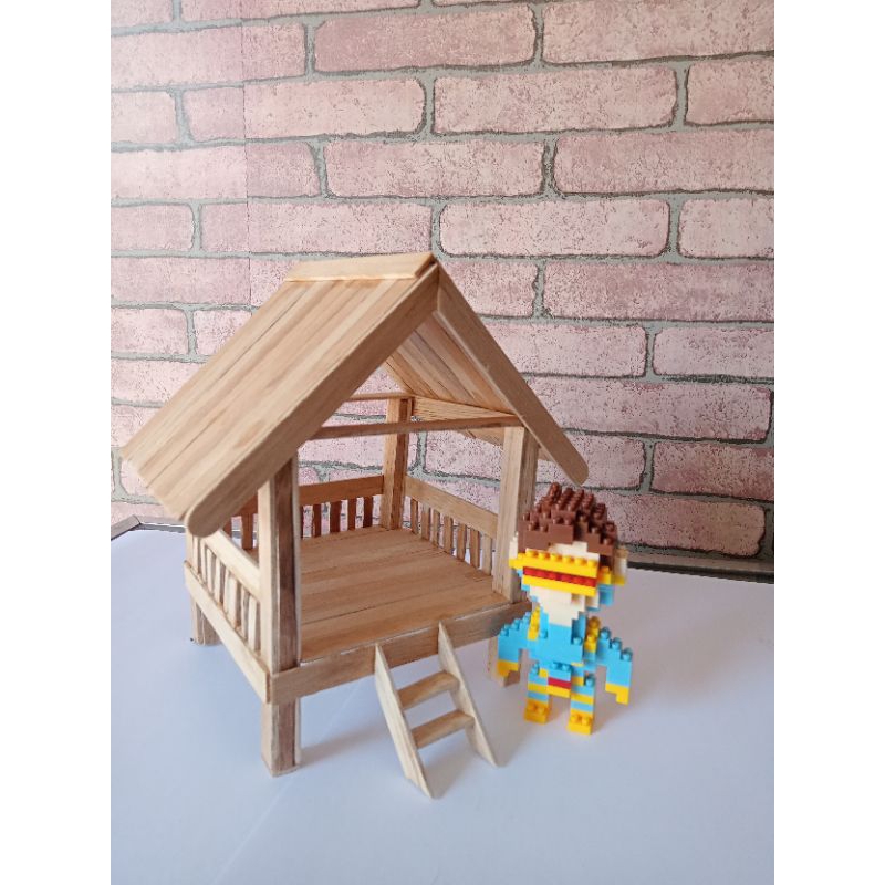 mainan miniatur pos ronda plus brick