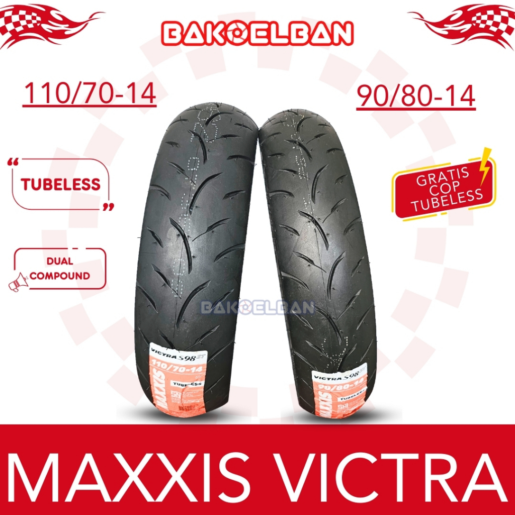 PAKET BAN MAXXIS VICTRA 90/80-14 & 110/70-14