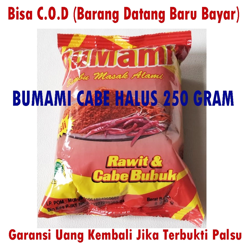 

CABE BUBUK BUMAMI 250 GRAM - CABE RAWIT BUBUK HALUS TANPA PEWARNA BUATAN