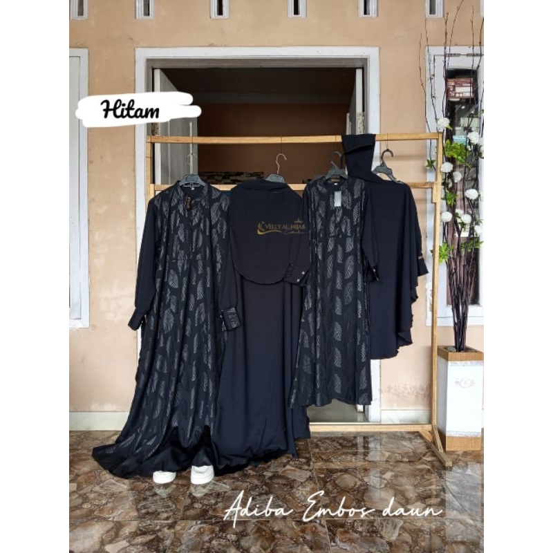 Set Gamis Dewasa Embos Wolfis Adiba Murah Berkualitas