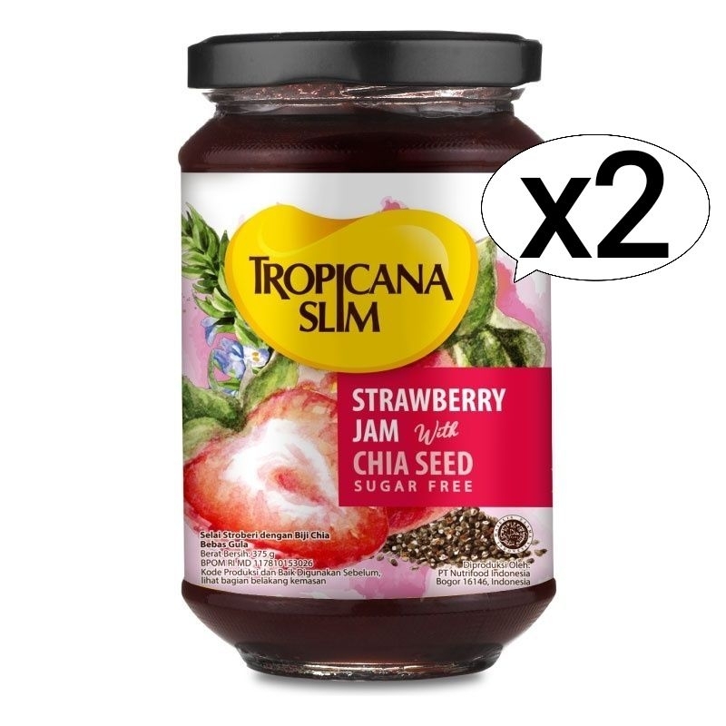 

TROPICANA SLIM Strawberry Jam 375gr (paket 2 botol)