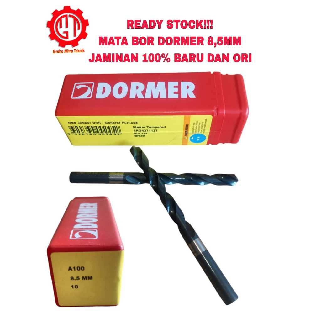 MATA BOR BESI DORMER 8,5MM 8.5MM HSS JOBBER DRILL 1PCS