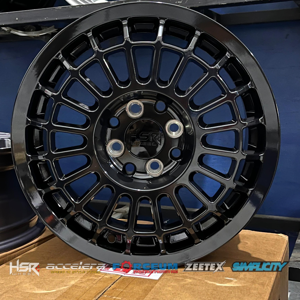 PELEK RACING MOBIL HSR FUTBULS RING 15 WARNA HITAM KILAT