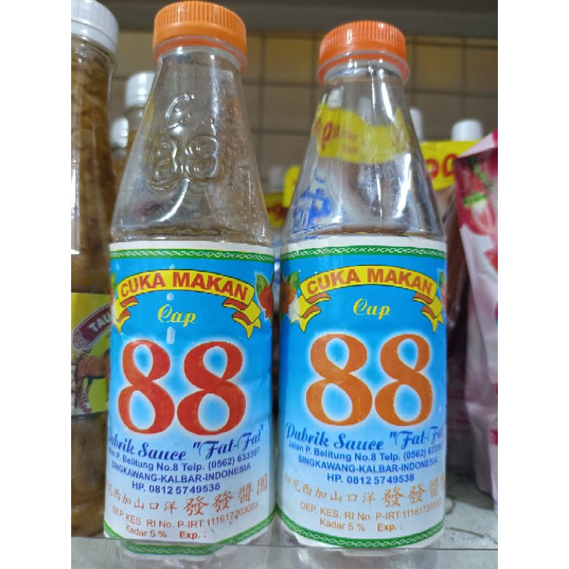 

Cuka Makan Cap 88 Singkawang Kadar 5℅