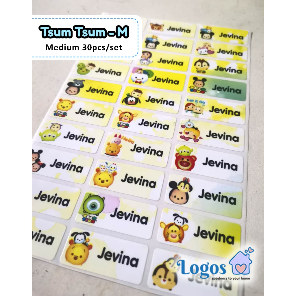 

Label Nama Anak Tsum Tsum Disney. MEDIUM Name Label. Stiker cute apps