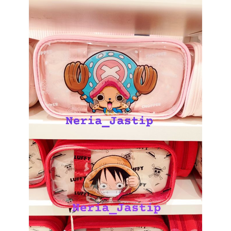 

Miniso x One Piece Tempat Wadah Pensil Multifungsi Organizer Pouch Bening Luffy Chopper Original Toei Animation