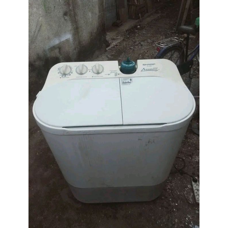 COVER TUTUP MESIN CUCI SHARP DHOLPINE 2 TABUNG ORIGINAL COPOTAN