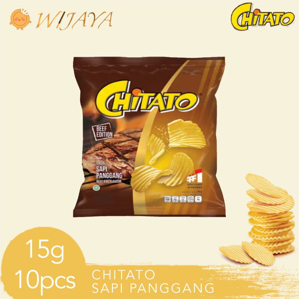 

￼CHITATO SAPI PANGGANG 15 GRAM KERIPIK KENTANG BEEF BARBEQUE BBQ ECERAN GROSIR MURAH LITE ORIGINAL