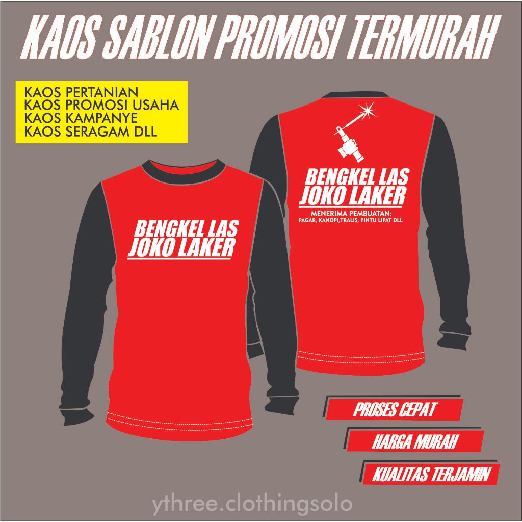 Kaos Promosi Usaha Toko Besi Kaos Toko Bangunan Kaos Pertanian Kaos Sablon Partai Kampanye