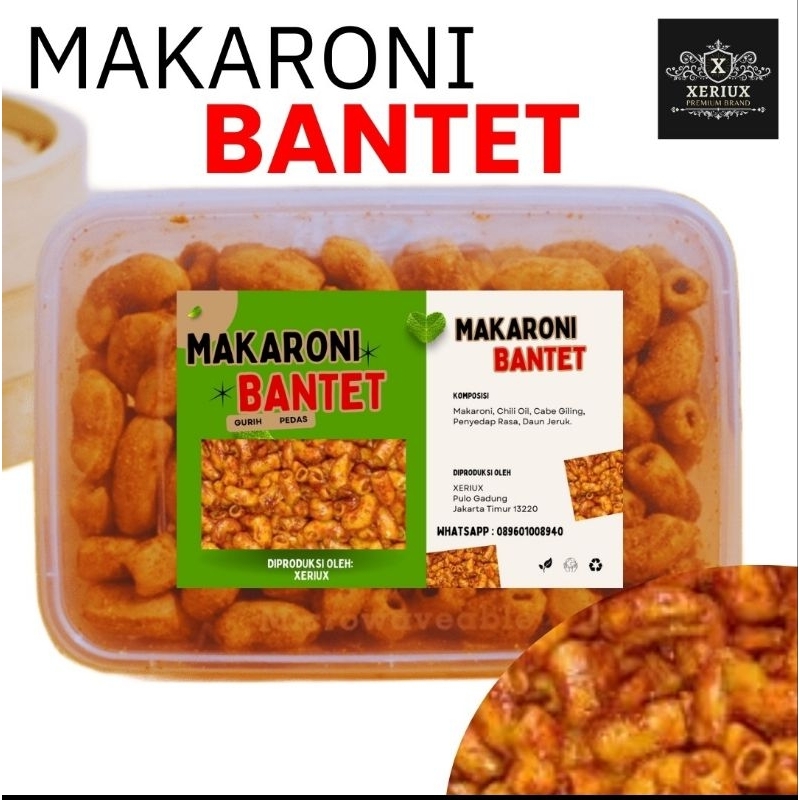 

MAKARONI BANTET 400g - XERIUX - ENAK - PEDAS - GURIH - NAGIH Food Toples Cemilan Kering Makanan Keripik Camilan Goreng Snack